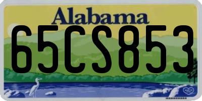 AL license plate 65CS853