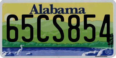 AL license plate 65CS854