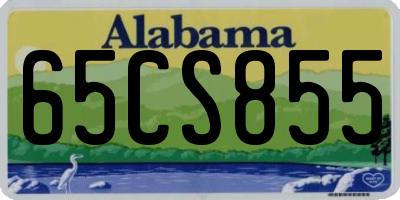 AL license plate 65CS855