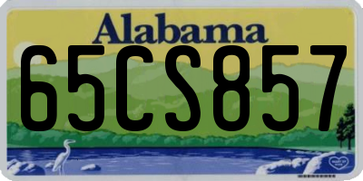 AL license plate 65CS857