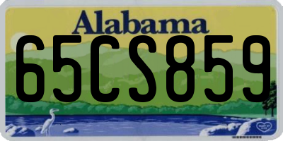 AL license plate 65CS859