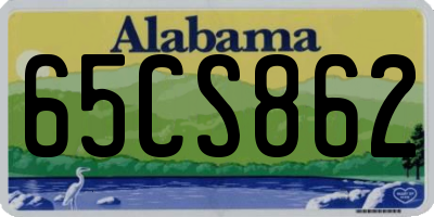 AL license plate 65CS862
