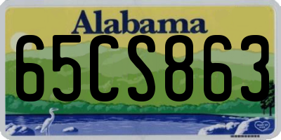 AL license plate 65CS863