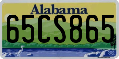 AL license plate 65CS865