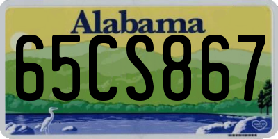 AL license plate 65CS867