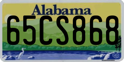 AL license plate 65CS868