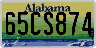 AL license plate 65CS874