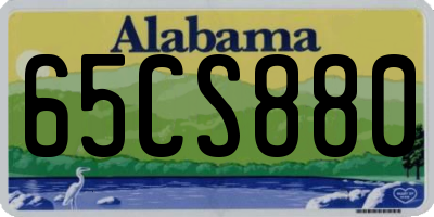 AL license plate 65CS880