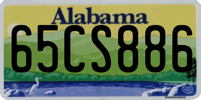 AL license plate 65CS886
