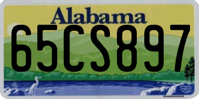 AL license plate 65CS897