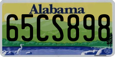 AL license plate 65CS898