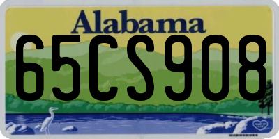AL license plate 65CS908