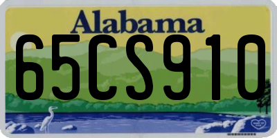 AL license plate 65CS910
