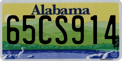 AL license plate 65CS914