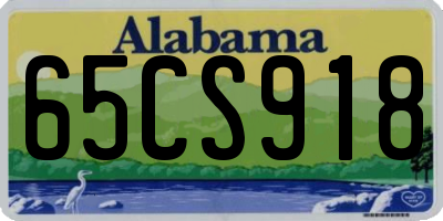 AL license plate 65CS918