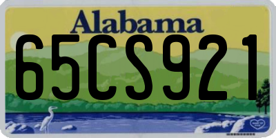 AL license plate 65CS921