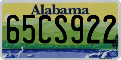 AL license plate 65CS922