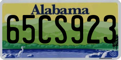 AL license plate 65CS923