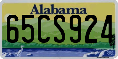 AL license plate 65CS924