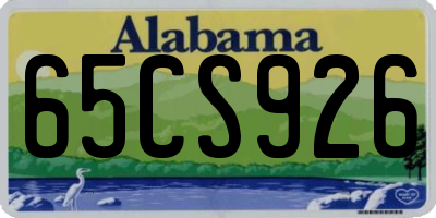 AL license plate 65CS926