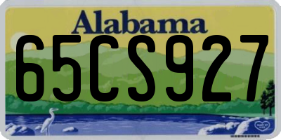 AL license plate 65CS927