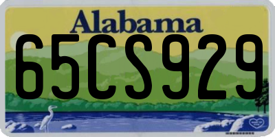 AL license plate 65CS929