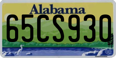 AL license plate 65CS930