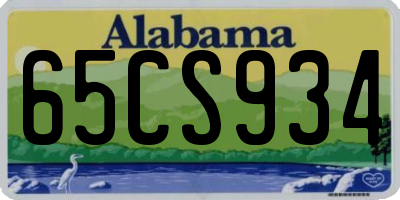 AL license plate 65CS934