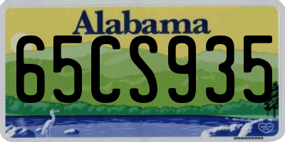 AL license plate 65CS935