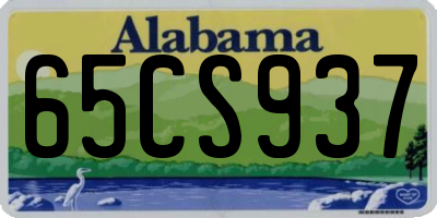 AL license plate 65CS937