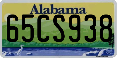 AL license plate 65CS938