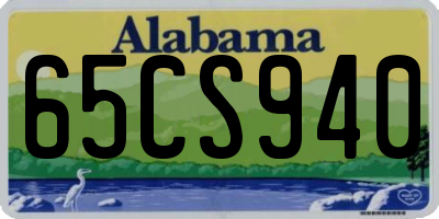 AL license plate 65CS940