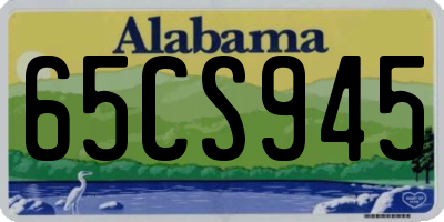 AL license plate 65CS945