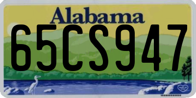 AL license plate 65CS947