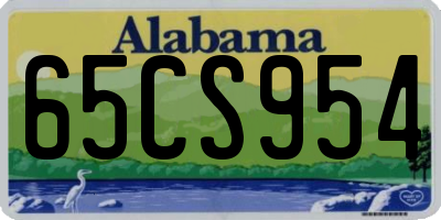 AL license plate 65CS954