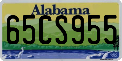 AL license plate 65CS955