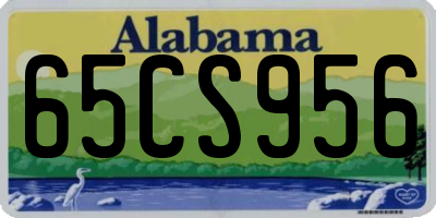 AL license plate 65CS956