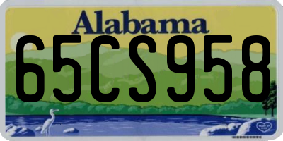 AL license plate 65CS958