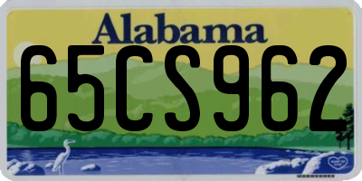 AL license plate 65CS962