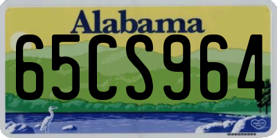 AL license plate 65CS964