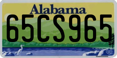 AL license plate 65CS965
