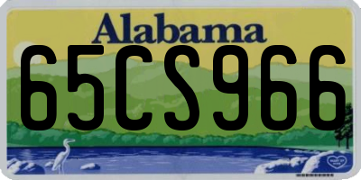 AL license plate 65CS966