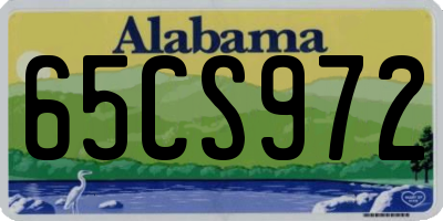 AL license plate 65CS972