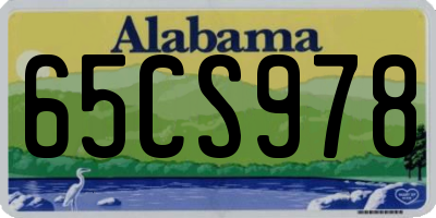 AL license plate 65CS978