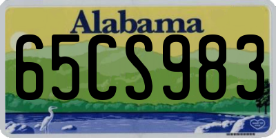 AL license plate 65CS983