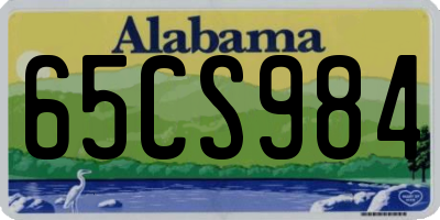 AL license plate 65CS984