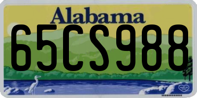 AL license plate 65CS988