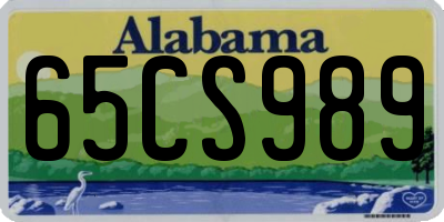 AL license plate 65CS989