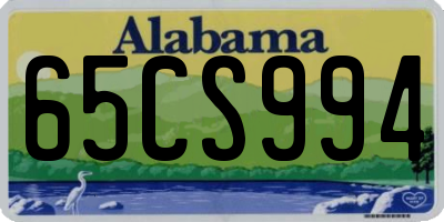 AL license plate 65CS994