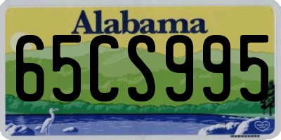 AL license plate 65CS995